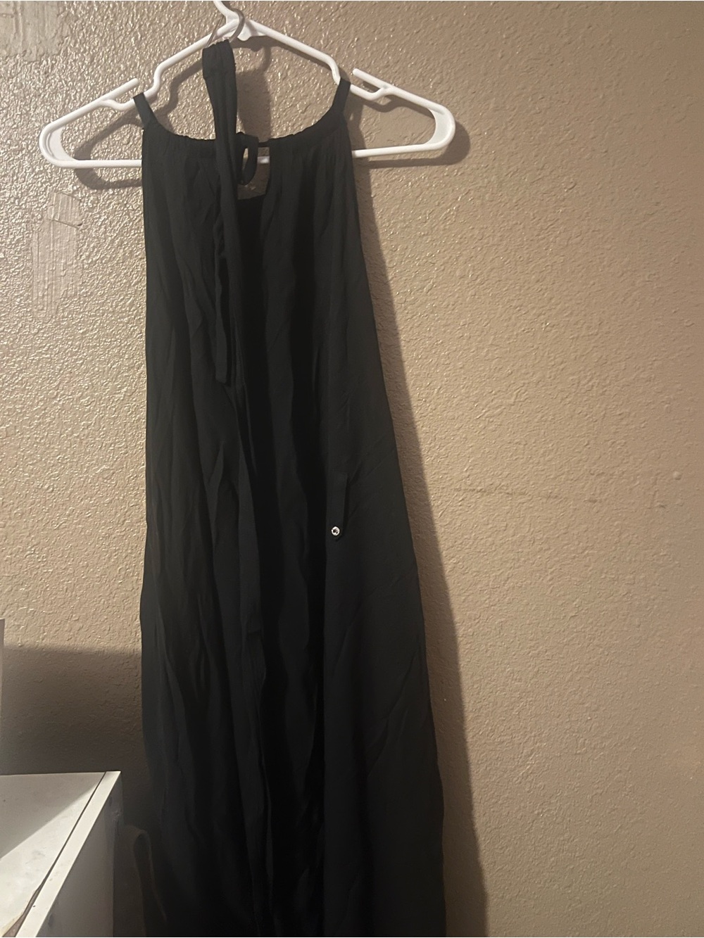 Karl Lagerfeld Black Halter Maxi Dress